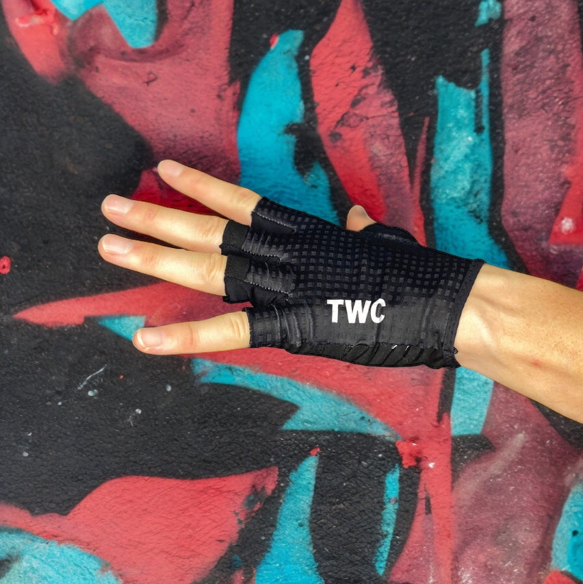 TWC Black Cycling Gloves