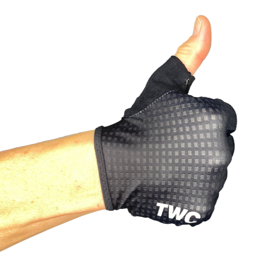 TWC Black Cycling Gloves
