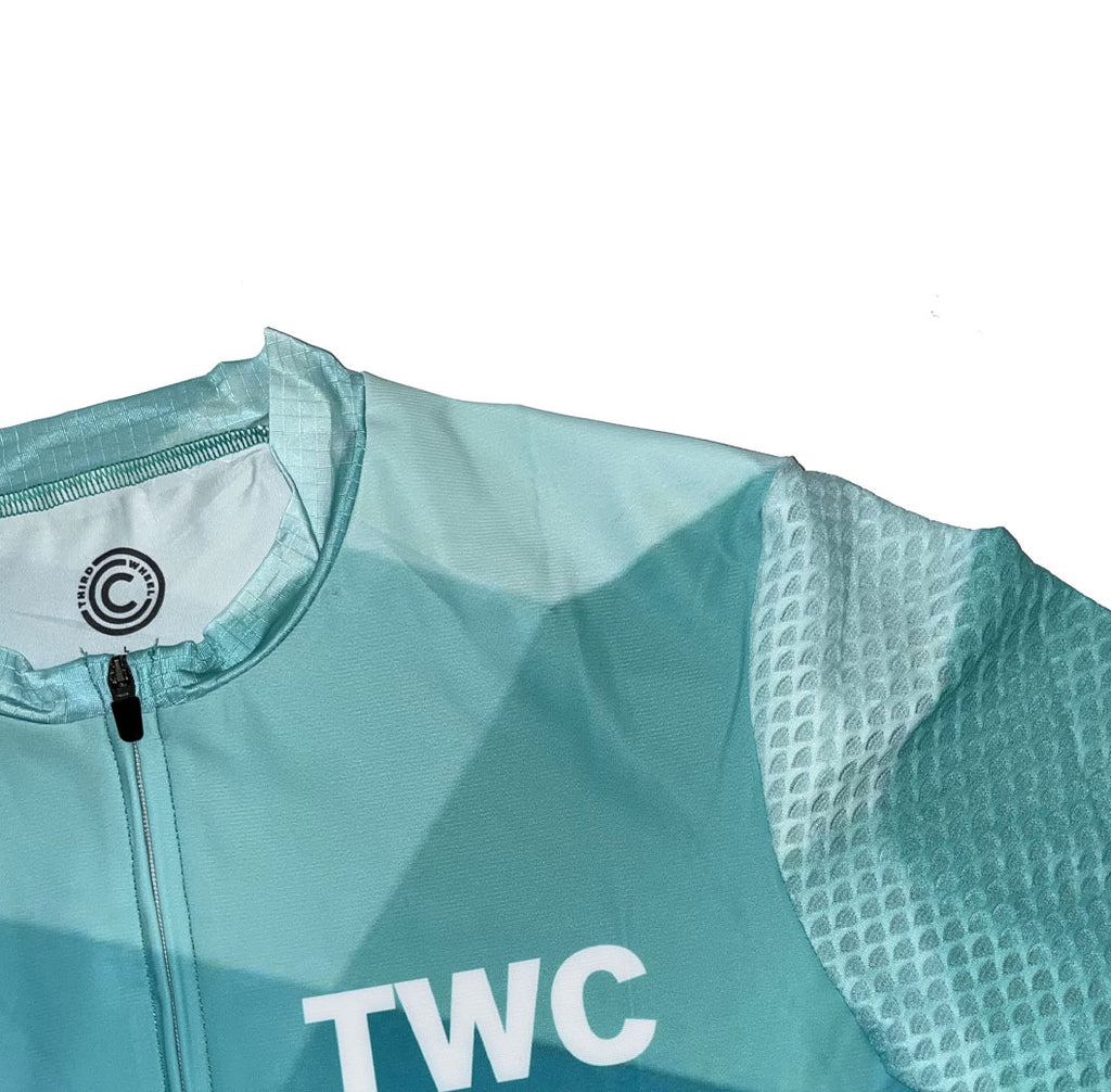Discover the New Standard in Cycling Comfort: TWC's Teal Diamonds Jersey