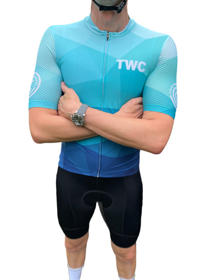 Teal Diamonds Cycling Jersey
