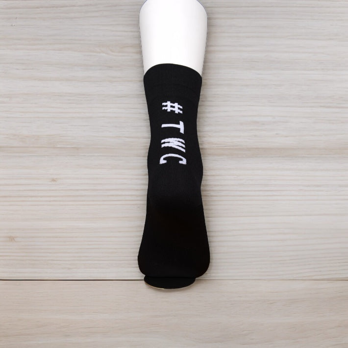 TWC Black Cycling Socks - 12cms