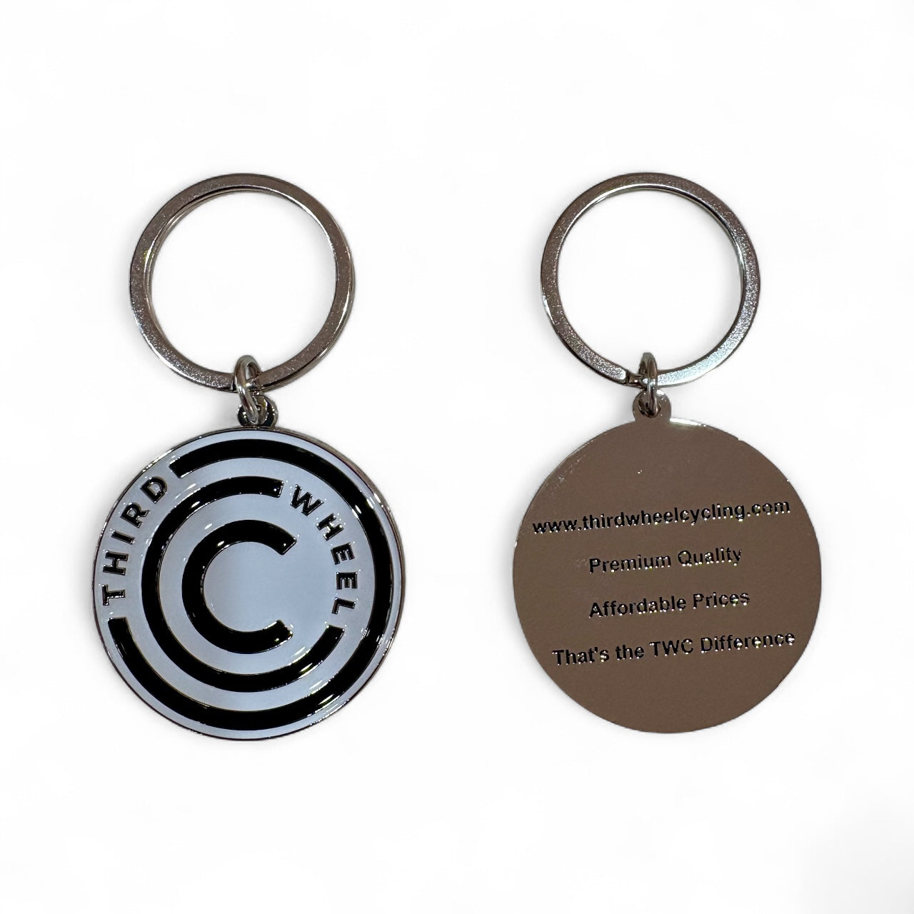Third Wheel Cycling Key Ring