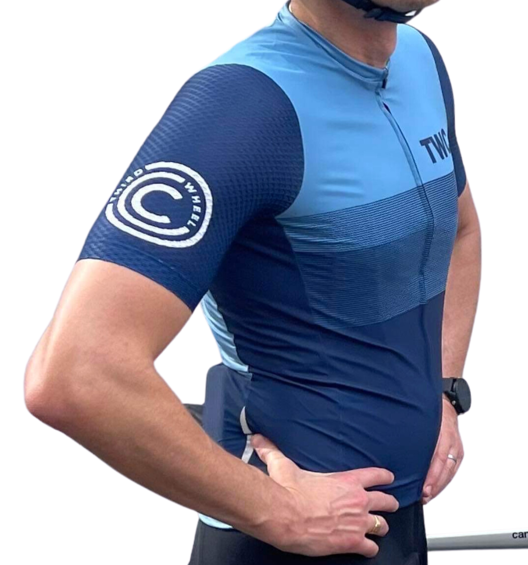 Navy blue top cycling jersey