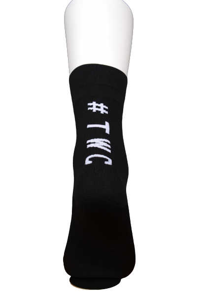 TWC Black Cycling Socks - 12cms