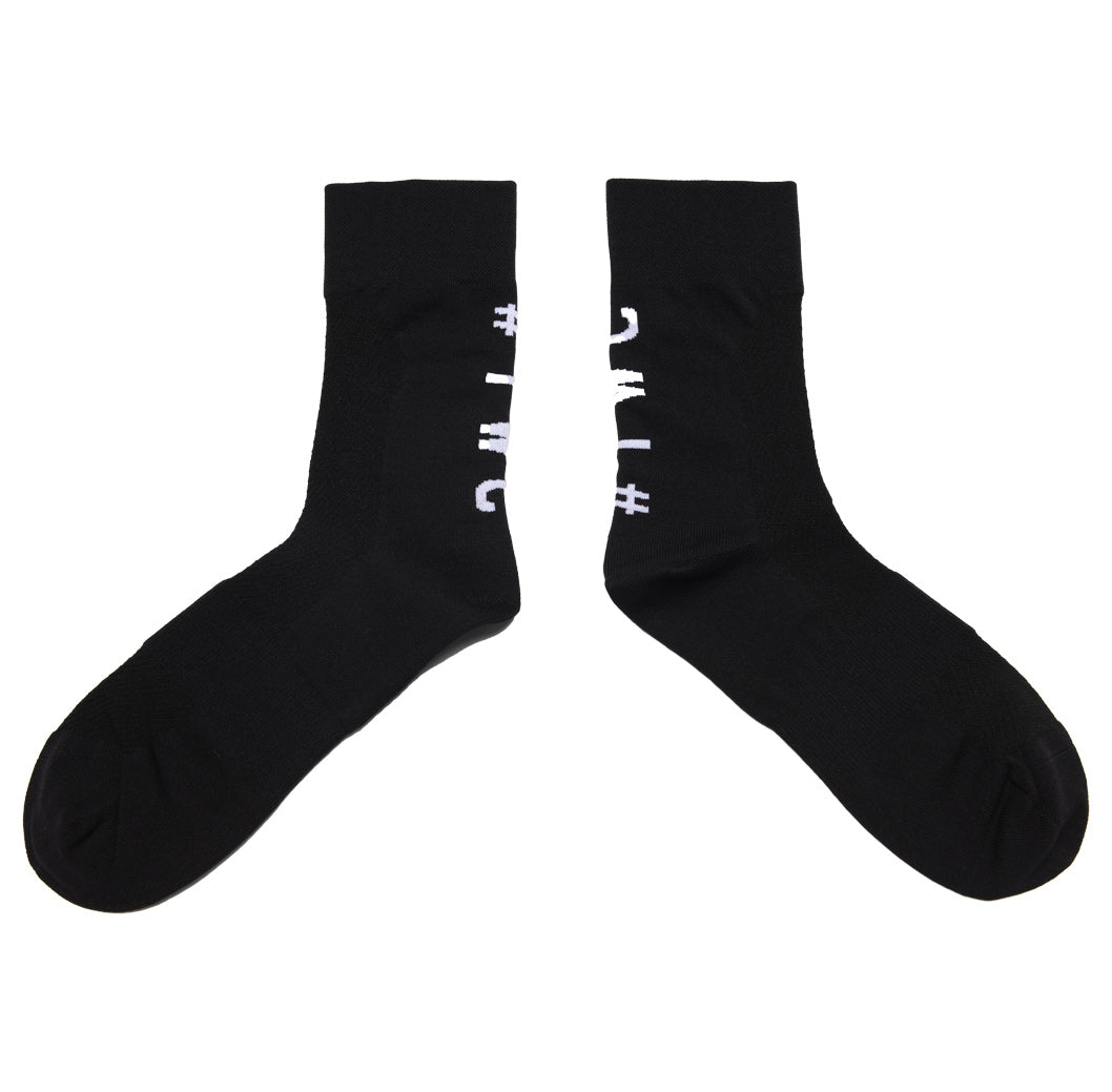 TWC Black Cycling Socks - 12cms