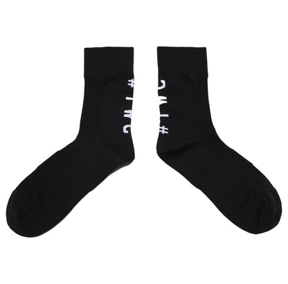 TWC Black Cycling Socks - 12cms