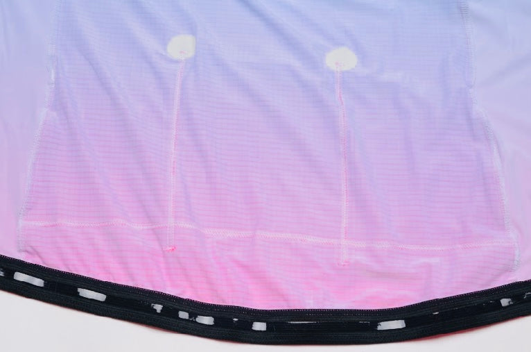 Blue and Pink Fade Long Sleeve Cycling Jersey
