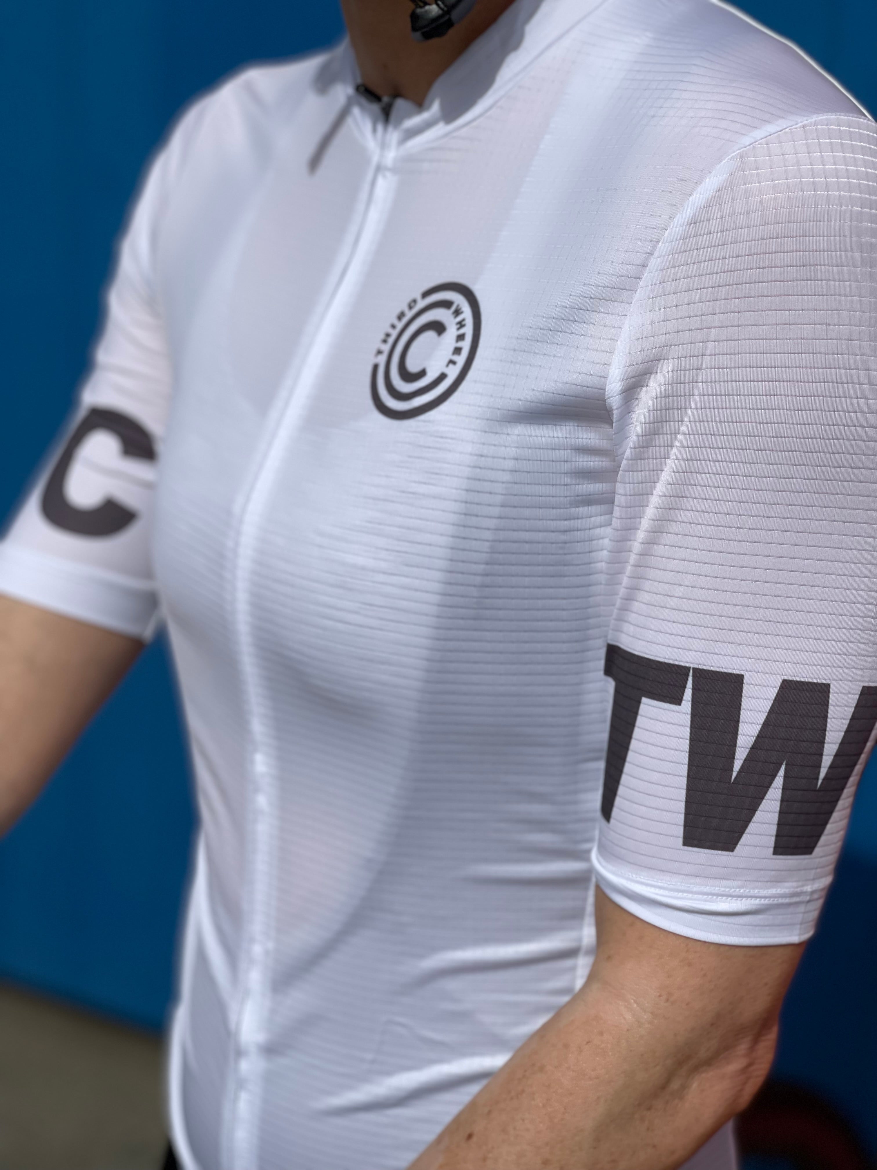 TWC White Cycling Jersey