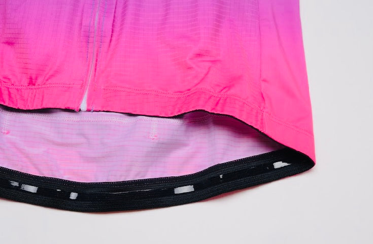 Blue and Pink Fade Long Sleeve Cycling Jersey